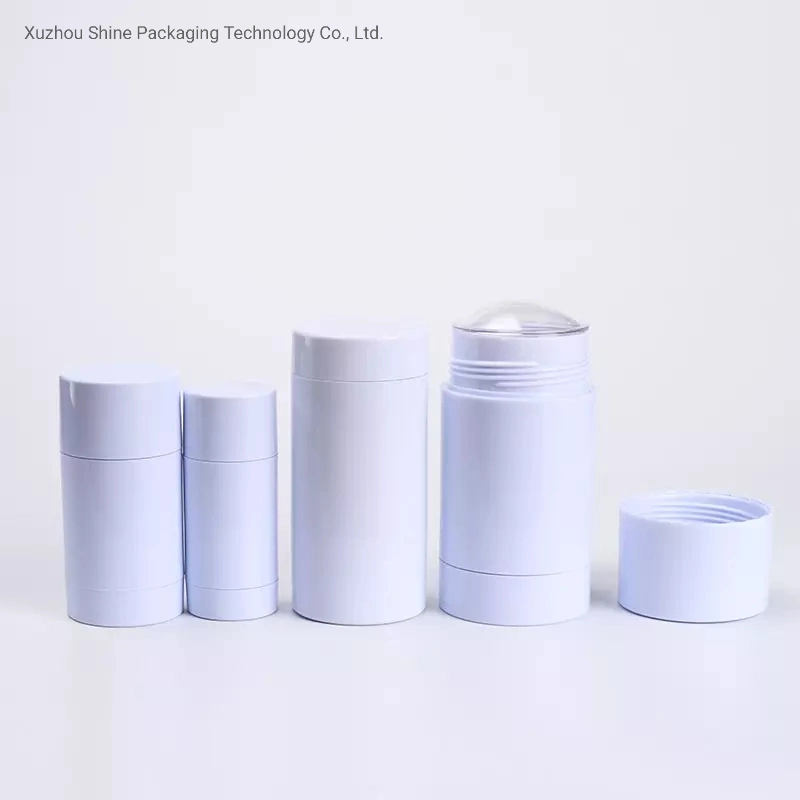 Round Twist up Salve Plastic Deodorant Tube 15ml 30ml 50ml 75g Black White Clear Empty Plastic Deodorant Stick Container