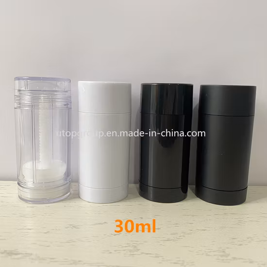 75g 75ml Round Sunscreen Stick Bottle Transparent Body Twist Top Déodorant Container